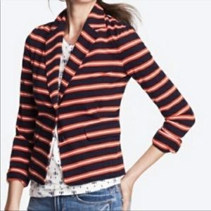 J. Crew Factory Maritime Knit 100% Cotton Stripe Blazer Size S